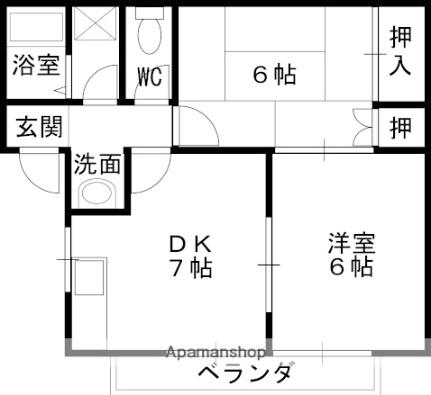クラスター626 102｜兵庫県西宮市中殿町(賃貸アパート2DK・1階・44.00㎡)の写真 その2