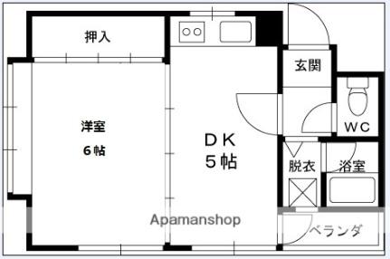 コーポ藤 203｜兵庫県西宮市甲子園春風町(賃貸マンション1DK・2階・30.00㎡)の写真 その2