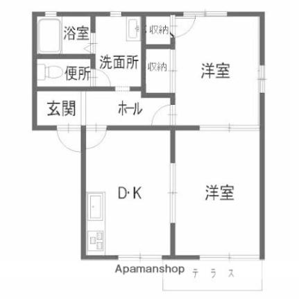 フレグランス小野Ａ 102｜兵庫県西宮市高木東町(賃貸アパート2DK・1階・47.15㎡)の写真 その2