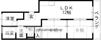 加島第1マンション 202｜兵庫県西宮市天道町(賃貸マンション2SLDK・2階・67.00㎡)の写真 その2