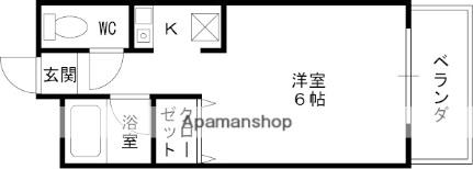 兵庫県西宮市平木町(賃貸マンション1R・4階・18.81㎡)の写真 その2