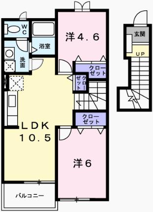 カサデエスペランサ 202｜兵庫県姫路市大津区平松(賃貸アパート2LDK・2階・51.67㎡)の写真 その2