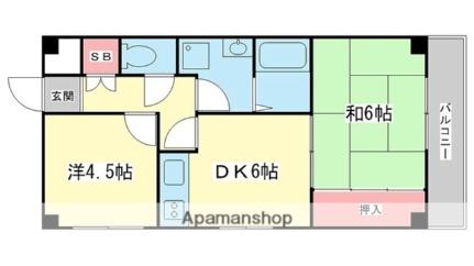クリスタル西庄 101｜兵庫県姫路市西庄(賃貸マンション2DK・1階・41.60㎡)の写真 その2