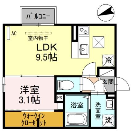 サントレーフル 105｜兵庫県姫路市東山(賃貸アパート1LDK・1階・32.77㎡)の写真 その2