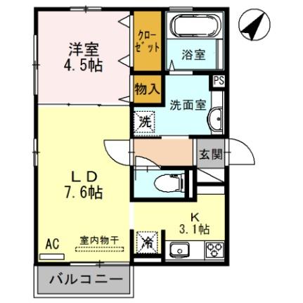 さくら咲く書写 203｜兵庫県姫路市書写(賃貸アパート1LDK・2階・40.29㎡)の写真 その2