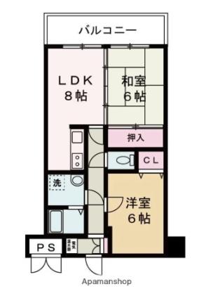 リバーサイド白鷺 205｜兵庫県姫路市三左衛門堀東の町(賃貸マンション2DK・2階・49.50㎡)の写真 その2