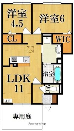 ラルーチェＩ ｜奈良県奈良市四条大路４丁目(賃貸アパート2LDK・1階・54.02㎡)の写真 その2