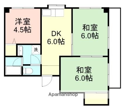 和歌山県和歌山市園部(賃貸マンション3DK・3階・49.90㎡)の写真 その2