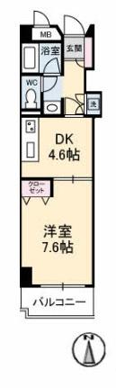 メゾン・ド・ナリヤ　Ｂ棟 0212 ｜ 鳥取県鳥取市吉方温泉４丁目（賃貸マンション1DK・2階・30.14㎡） その2