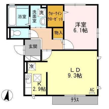 スマイリープレイス 302｜鳥取県鳥取市片原５丁目(賃貸アパート1LDK・3階・47.58㎡)の写真 その2