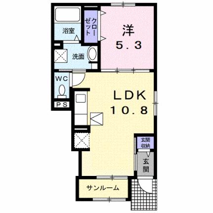 Ｊーシャモニー　スロープ　II 107｜島根県松江市坂本町(賃貸アパート1LDK・1階・40.07㎡)の写真 その2