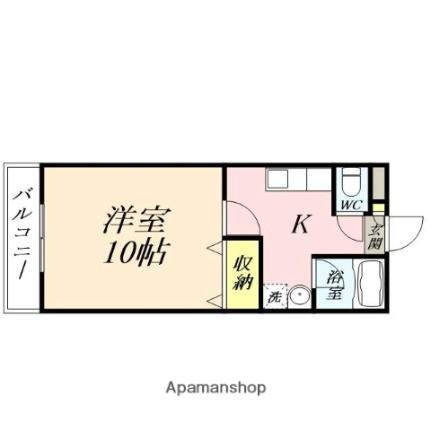 ケイズシティ豊成 305｜岡山県岡山市南区豊成３丁目(賃貸マンション1K・3階・30.87㎡)の写真 その2