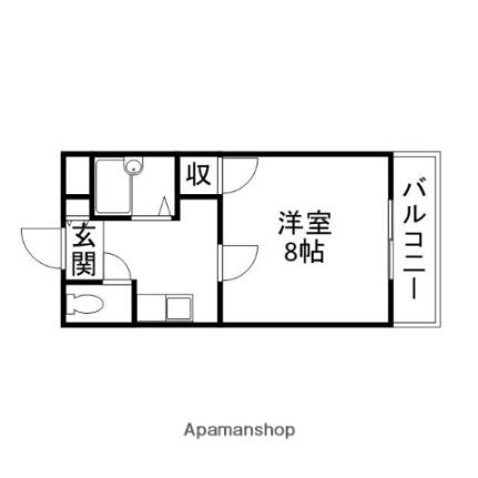 リバージュ浜 207｜岡山県岡山市中区浜１丁目(賃貸マンション1K・2階・24.00㎡)の写真 その2