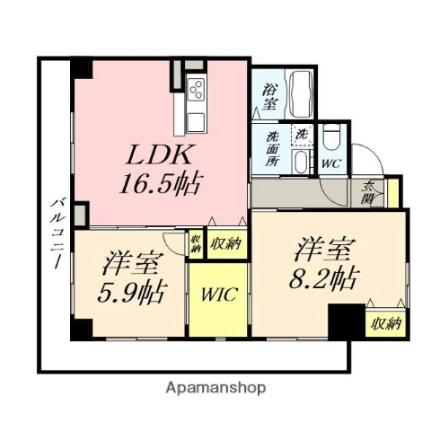 ハアラン一ノ宮 801｜岡山県岡山市北区一宮(賃貸マンション2LDK・8階・70.00㎡)の写真 その2