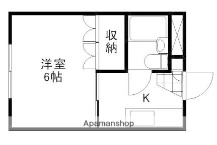 ブランシュ富士1 202｜岡山県岡山市中区西川原１丁目(賃貸マンション1K・2階・18.31㎡)の写真 その2