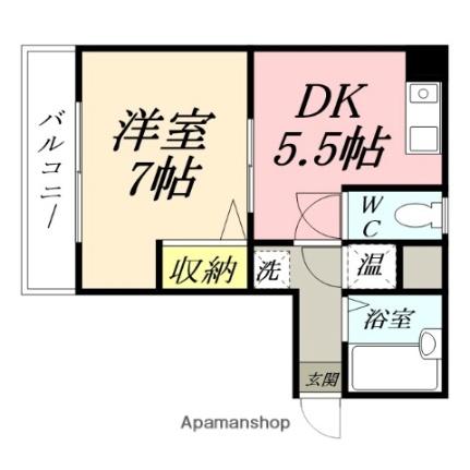 第一天瀬ビル 403｜岡山県岡山市北区天瀬(賃貸マンション1DK・4階・28.18㎡)の写真 その2