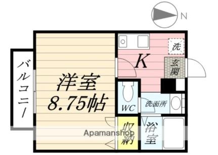 フォーシーズン春 202｜岡山県岡山市南区浜野１丁目(賃貸アパート1K・2階・26.90㎡)の写真 その2