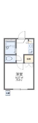 レオパレス中野第6 105｜岡山県岡山市北区十日市東町(賃貸アパート1K・1階・18.48㎡)の写真 その2