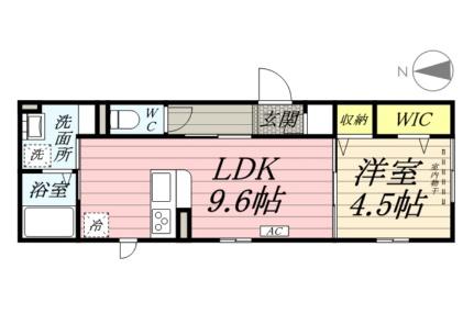 ゆず桑田町 201｜岡山県岡山市北区桑田町(賃貸アパート1LDK・2階・36.98㎡)の写真 その2