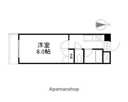 恵比寿ハイツ 305｜岡山県岡山市中区浜３丁目(賃貸マンション1K・3階・24.10㎡)の写真 その2