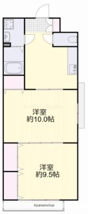 コニファープラザ新福 111｜岡山県岡山市南区新福１丁目(賃貸マンション2K・1階・50.60㎡)の写真 その2