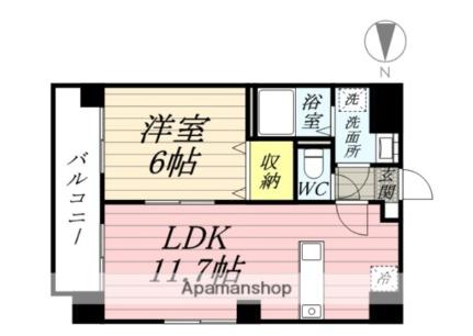 エルベ瓦町 502｜岡山県岡山市北区南中央町(賃貸マンション1LDK・5階・40.02㎡)の写真 その2