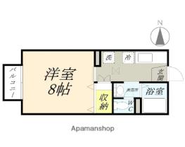 プレミール95 102 ｜ 岡山県岡山市北区谷万成１丁目（賃貸アパート1K・1階・26.71㎡） その2