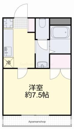 ワンダースメゾン青江 202｜岡山県岡山市北区青江３丁目(賃貸マンション1K・2階・23.79㎡)の写真 その2