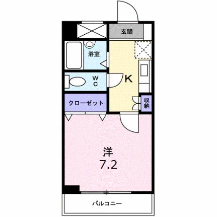 湯浅ビル 202｜岡山県岡山市北区磨屋町(賃貸マンション1K・2階・25.20㎡)の写真 その2