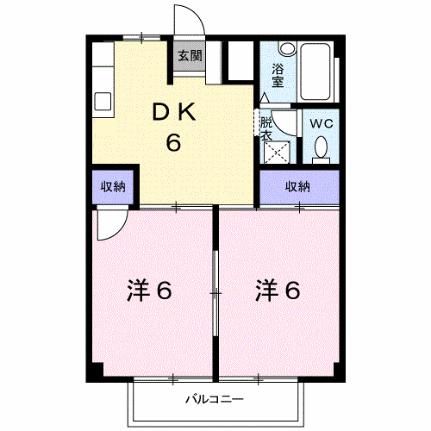 シティハイツ白石 202｜岡山県岡山市北区白石(賃貸アパート2DK・2階・39.70㎡)の写真 その2