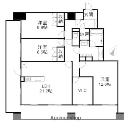 ＬＡ　ＭＩＡ　ＣＡＳＡ 1201｜岡山県岡山市南区東畦(賃貸マンション3LDK・12階・128.87㎡)の写真 その2