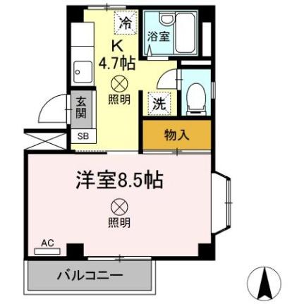 メゾン神田 101｜岡山県岡山市北区神田町２丁目(賃貸アパート1K・1階・28.43㎡)の写真 その2