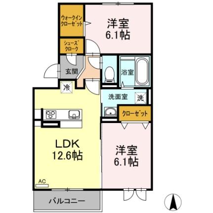 エスペランサ高柳 301｜岡山県岡山市北区高柳西町(賃貸アパート2LDK・3階・58.37㎡)の写真 その2