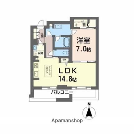 シャーメゾンプレミア上中野 303｜岡山県岡山市北区上中野１丁目(賃貸マンション1LDK・3階・57.12㎡)の写真 その2