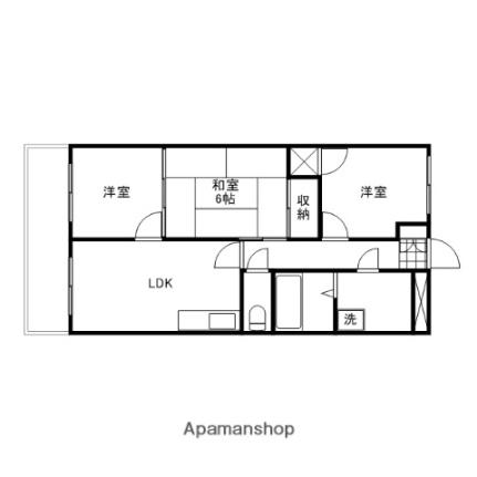 アルファ東古松II 306｜岡山県岡山市北区東古松南町(賃貸マンション3LDK・3階・52.26㎡)の写真 その2