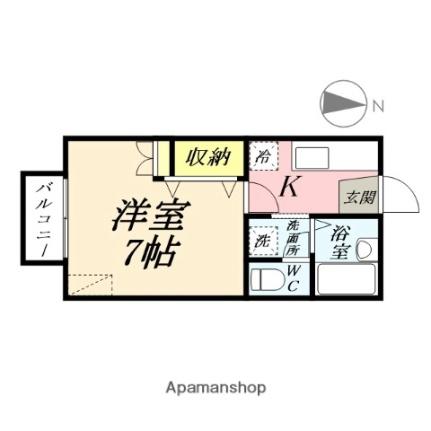 岡山県岡山市北区白石東新町(賃貸アパート1K・2階・23.40㎡)の写真 その2