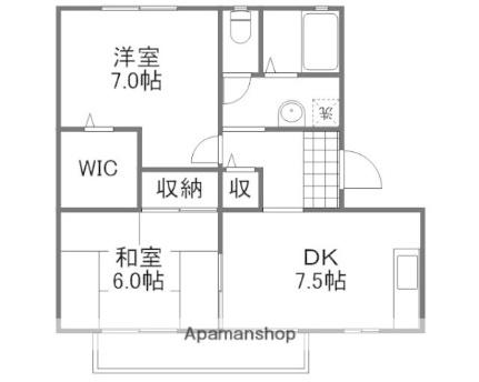 岡山県岡山市中区関（賃貸アパート2DK・1階・45.58㎡） その2