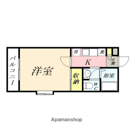 岡山県岡山市北区西古松１丁目(賃貸マンション1K・3階・26.23㎡)の写真 その2