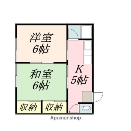 岡山県岡山市南区芳泉４丁目(賃貸アパート2K・2階・34.80㎡)の写真 その2