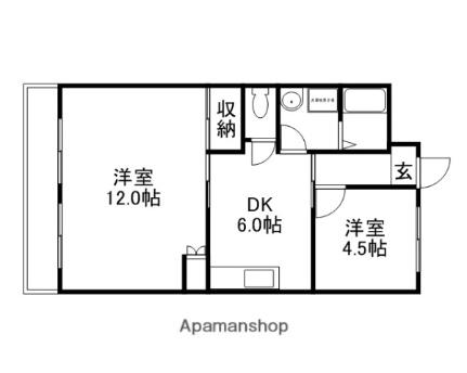 岡山県岡山市北区矢坂西町(賃貸マンション2DK・6階・53.00㎡)の写真 その2