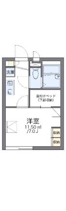 レオパレスルリームII 203｜岡山県岡山市北区南方５丁目(賃貸アパート1K・2階・19.87㎡)の写真 その2