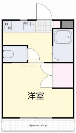 岡山県岡山市北区旭本町(賃貸マンション1K・4階・19.66㎡)の写真 その2