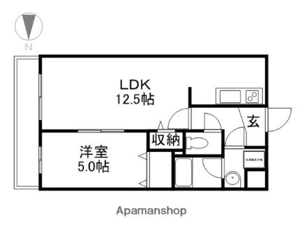 岡山県岡山市南区西市(賃貸マンション1LDK・1階・40.40㎡)の写真 その2