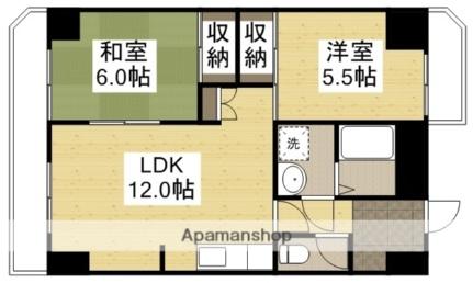 福寿豊成 205｜岡山県岡山市南区豊成３丁目(賃貸マンション2LDK・2階・56.32㎡)の写真 その2