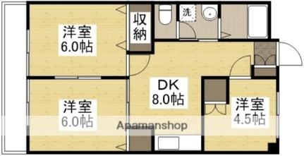 岡山県岡山市中区赤田(賃貸マンション3LDK・5階・57.10㎡)の写真 その2