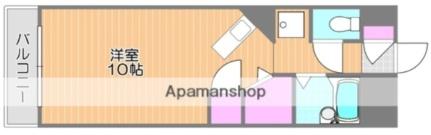 アルフィーネ今Ｄ棟 411｜岡山県岡山市北区今６丁目(賃貸マンション1R・4階・25.60㎡)の写真 その2