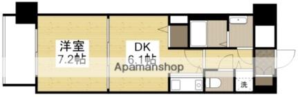 朝日プラザ岡山サウスフロント 806｜岡山県岡山市北区清輝橋３丁目(賃貸マンション1DK・8階・34.12㎡)の写真 その2