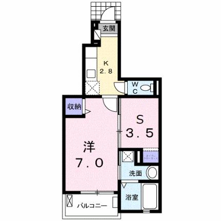 シェーネ　パルク 103｜岡山県岡山市北区白石西新町(賃貸アパート1K・1階・31.65㎡)の写真 その2