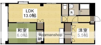 岡山県岡山市中区平井(賃貸マンション2LDK・2階・58.26㎡)の写真 その2
