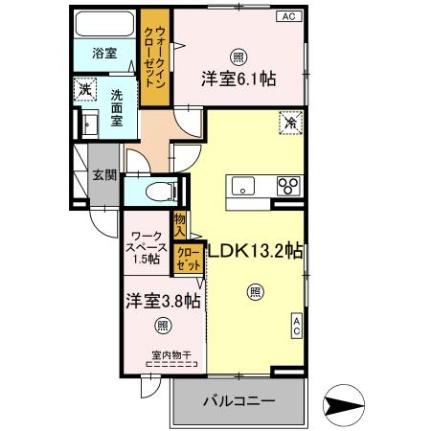 （仮）奉還町4丁目ＰＪＤーＲＯＯＭ工事 202｜岡山県岡山市北区奉還町４丁目(賃貸アパート2LDK・2階・58.37㎡)の写真 その2